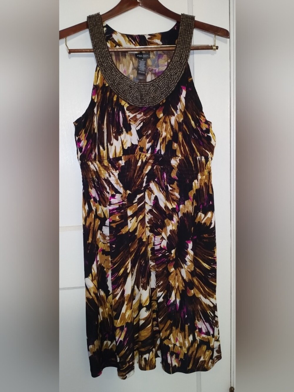 Beaded Neckline Dress